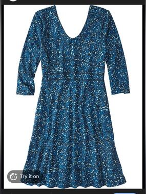 Title Nine Dream 3/4 Sleeve Dress Sea Glass Athleisure Stretch
